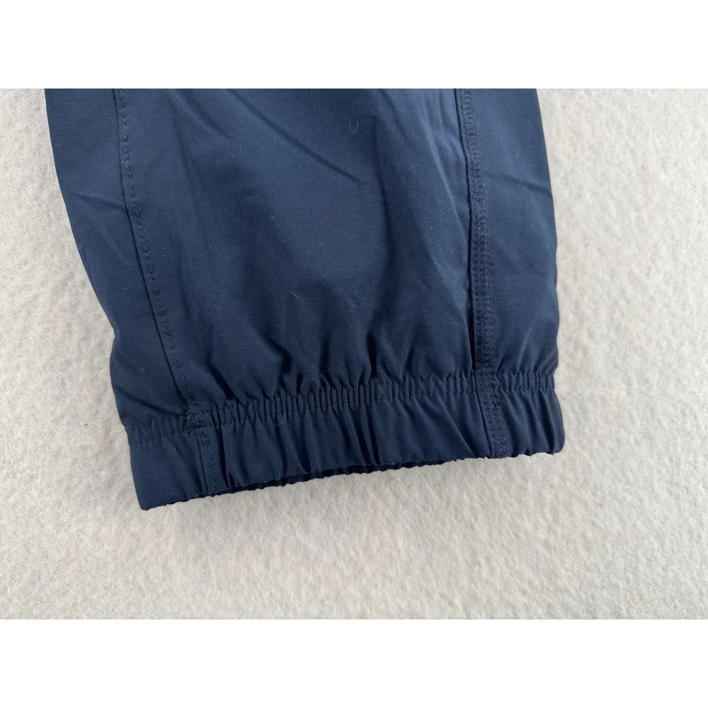 Eddie Bauer Fleece Lined Cargo Joggers Navy Blue Womens 10 Hiking Pants Plaid